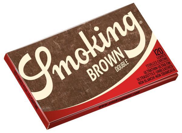 Smoking Brown Double Window – ungebleichte Regular-Papers 69×37 mm, 120 Blättchen, Slow-Burn & pflanzliche Gummierung